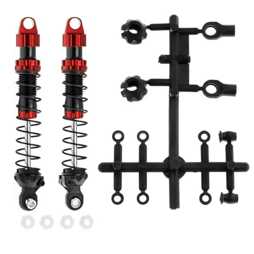 Kompatibel Mit Axial Für SCX10 RBX10 Für TRX4 D90 1/10 RC Crawler Auto Upgrade Teile Zubehör 2 Stücke Metall 80mm 90mm Stoßdämpfer RC-Autozubehör(Red,90mm) von SYFDGDV