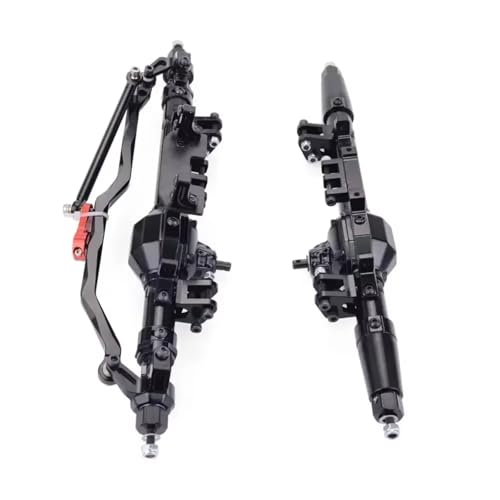 Kompatibel Mit Axial Für Wraith Für Rock 90018 90045 RR10 90048 90053 1/10 RC-Autoteile, Aluminiumlegierung, Vorder- Und Hinterachse RC-Autozubehör(Black) von SYFDGDV