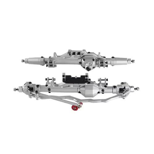 Kompatibel Mit Axial Für Wraith Für Rock 90018 90045 RR10 90048 90053 1/10 RC-Autoteile, Aluminiumlegierung, Vorder- Und Hinterachse RC-Autozubehör(Silver) von SYFDGDV
