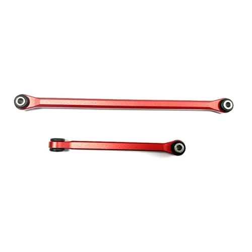 Kompatibel Mit Axial UTB18 1/18 Fernbedienungsauto, Upgrade-Teile, Ersatzzubehör, 2 Stück Lenkstangenstange Aus Aluminiumlegierung RC Auto Upgrade-Teile(Red) von SYFDGDV