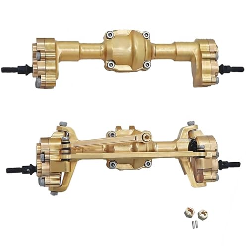 Kompatibel Mit FMS Für FCX18 Für FCX24 1/24 1/18 RC-Auto-Upgrade-Teile Ersatzzubehör Messing CNC Vorder- Und Hinterachse RC Auto Upgrade-Teile(1 Set) von SYFDGDV