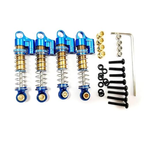 Kompatibel Mit FMS Für FCX24 1/24 RC-Auto-Upgrade-Modifikationszubehörteile Hydraulischer Metallstoßdämpfer RC-Autozubehör(Blue) von SYFDGDV