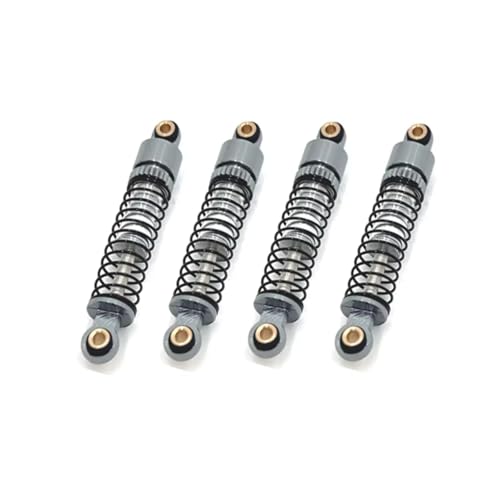 Kompatibel Mit FMS Für FCX24 1/24 RC-Auto-Upgrade-Teile, Zubehör, 4-teilig, Verstellbarer Weicher Und Harter Hydraulischer Stoßdämpfer Aus Metall RC-Autozubehör(Gray) von SYFDGDV