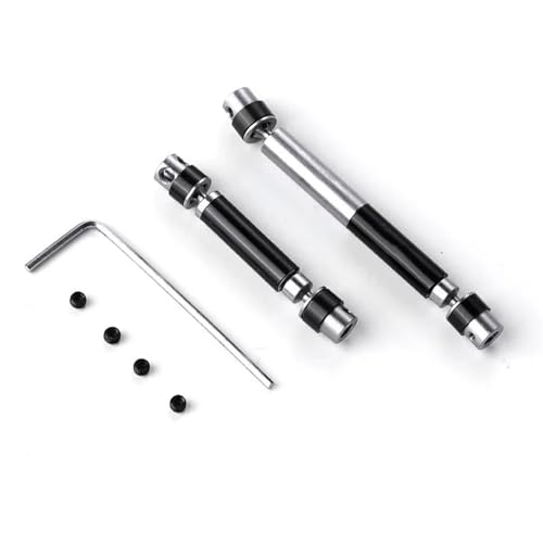 Kompatibel Mit HOBBYPLUS CR-18P Für Rock Für TRX4 Für Redcat 4WD 1/18 RC Crawler Autoteile 2-teiliges Metall-Mittelantriebswellen-Set RC Auto Upgrade-Teile(Black) von SYFDGDV