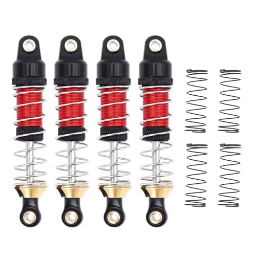 Kompatibel Mit JJRC C8801 Für Traxxas Für TRX4M 1/18 RC Crawler Car Upgrade-Teile 4PCS Gewindestoßdämpfer Öldämpfer RC-Autozubehör(Red) von SYFDGDV