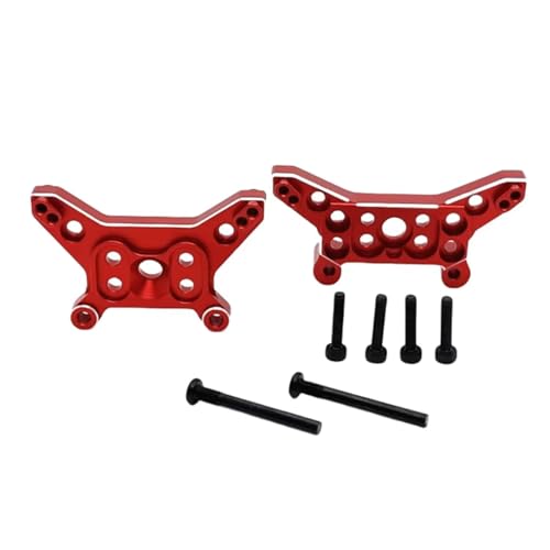 Kompatibel Mit MJX 14211 1/14 RC-Auto-Upgrade-Modifikationsteile Zubehör Metall-Stoßdämpferturmplatte Vorne Und Hinten RC-Autozubehör(Red) von SYFDGDV