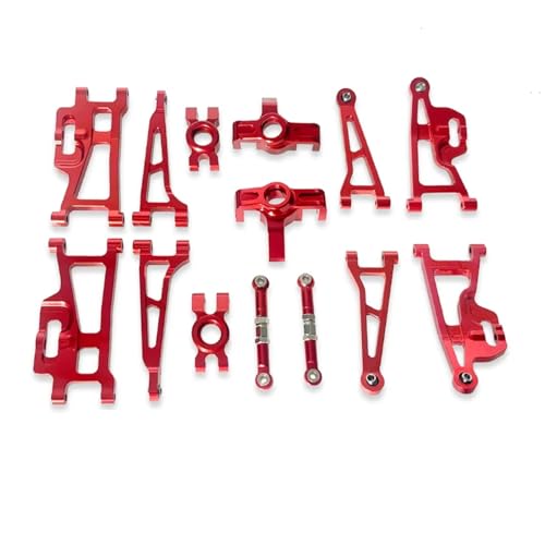 Kompatibel Mit MJX Für Hyper Go 14209 14210 H14BM 1/14 Rc Auto Fernbedienung Autoteile Metall Upgrade Gefährdete Teile Set Zubehör RC-Autozubehör(Red) von SYFDGDV