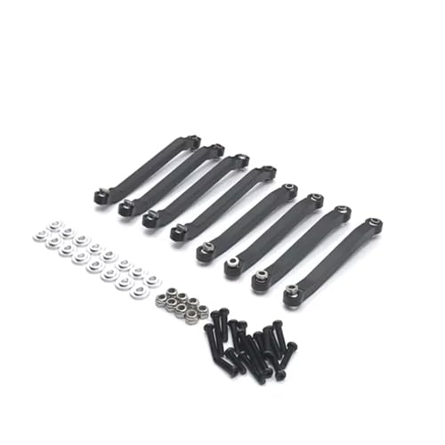 Kompatibel Mit MN D90 D91 D96 Für MN98 99S 1/12 RC-Auto-Upgrade-Refit-Teile Metall Für Chassis Fixed Link Suspension Spurstange RC Auto Upgrade-Teile(Black) von SYFDGDV