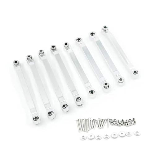 Kompatibel Mit MN D90 D96 Für MN98 Für MN99S MN45 Metall Für Chassis Link Stange Zugstange Spurstange Linkage RC Auto Teile Zubehör RC-Autozubehör(White) von SYFDGDV