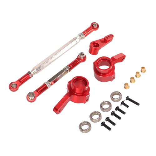 Kompatibel Mit MN Für MN168 Für MN82 Für MN78 D90 D91 D96 1/12 RC-Autoteile Zubehör Lenkstange Servoarm Lenkbecher RC-Autozubehör(Red) von SYFDGDV
