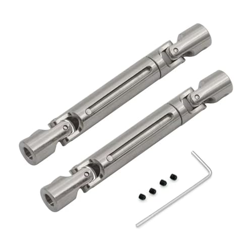 Kompatibel Mit MN Für MN168 Für MN82 LC79 Für MN78 1/12 RC-Auto-Upgrade-Modifikationszubehör Teile 2-teilige Übertragungswelle RC-Autozubehör(Silver) von SYFDGDV