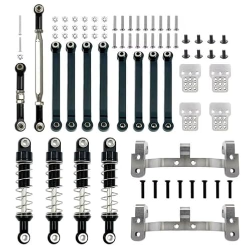 Kompatibel Mit MN Für MN98 Für MN99S 1/12 RC-Auto-Upgrade-Teile, Metall-Aufhängungsverbindungsstange, Zugstangenhalterung Für Sitzstoßdämpfer RC-Autozubehör(Black) von SYFDGDV