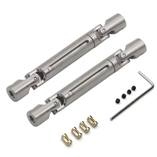Kompatibel Mit MN168 Für MN82 Für MN78 1/12 RC Autoteile Zubehör Metallantriebswelle CVD-Antriebswelle Mit 3 Mm Bis 4 Mm Wellenhülse RC Auto Upgrade-Teile(Silver) von SYFDGDV
