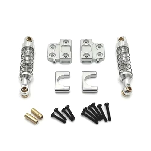 Kompatibel Mit MN82 LC79 1/12 RC Car Upgrade-Teile-Zubehör Metall-Hinterachs-Stoßdämpfer Und Fester Sitzhalterungssatz RC Auto Upgrade-Teile(Silver) von SYFDGDV