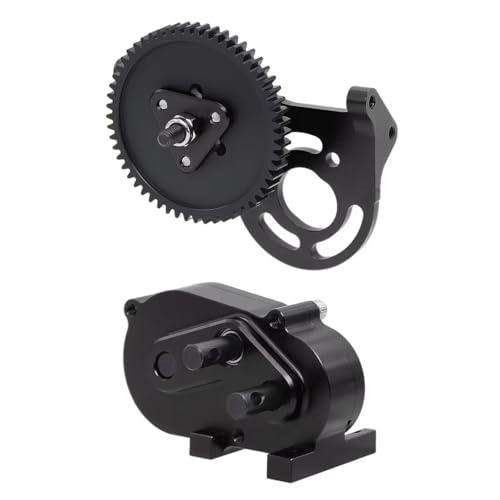 Kompatibel Mit SCX10 1/10 RC Crawler Autoteile Zubehör Prefixal Getriebe Overdrive Verteilergetriebe RC-Autozubehör(Black) von SYFDGDV