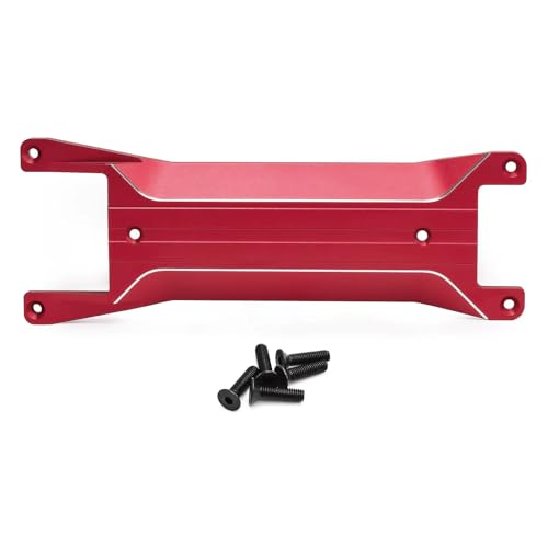Kompatibel Mit TRAXXAS Für Mini Für Maxx RC-Auto-LKW-Upgrade-Teile Zubehör Metallunterteil Für Chassis-Abdeckplatte RC-Autozubehör(Red) von SYFDGDV