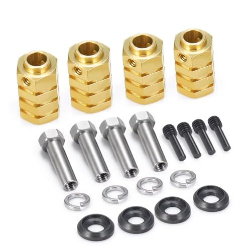 Kompatibel Mit TRX4 1/10 RC Crawler Automodellteilen 4 Stück 15/20 Mm Hochleistungsmessing 12 Mm Radsechskantnaben Erweiterter Adapter RC-Autozubehör(20mm) von SYFDGDV