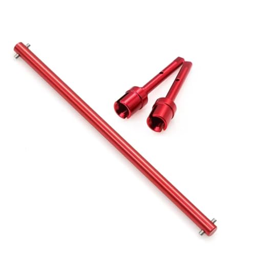 Kompatibel Mit Tamiya Für TT02 Für TT02B 1/10 RC-Auto-Upgrade-Teile, Metall-Zentralantriebswelle Und Propellergelenksatz RC-Autozubehör(Red) von SYFDGDV