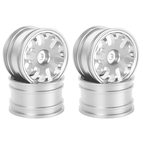 Kompatibel Mit Tamiya M03 M04 M05 M06 M07 1/10 RC On-Road Drift Car Upgrade-Teile 4 Stück 42 Mm Metallfelgen-Radnaben RC-Autozubehör(White) von SYFDGDV