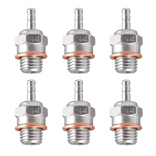 Kompatibel Mit Traxxas Für Kyosho Für HSP Für Redcat 1/8 1/10 RC Auto LKW Für Buggy Für Nitro Motoren Heißer Für Spark Glow Plug Ersetzen RC Auto Upgrade-Teile(6pcs N4) von SYFDGDV