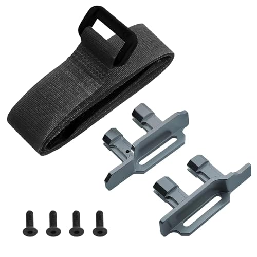Kompatibel Mit Traxxas Für MAXX 1/10 RC-Auto-Upgrade-Teile ﻿ 1 Stück Metall-Batteriehalterhalterung Mit Batteriegurt RC-Autozubehör(Black) von SYFDGDV