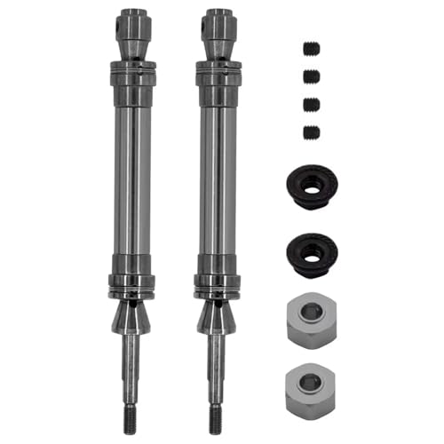 Kompatibel Mit Traxxas Für Slash 2WD Für VXL 4X4 Für Hoss Für Stampede 1/10 RC Autoteile 2 Stück Stahl-Hinterantriebswelle Antriebswelle CVD 6852R RC-Autozubehör(Gray) von SYFDGDV