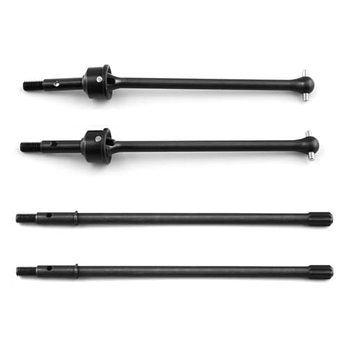 Kompatibel Mit Traxxas Für UDR Für Unlimited Für Desert Für Racer 1/7 RC Autoteile Stahl Metall Vorne Hinten Antriebswelle CVD Antriebswelle RC Auto Upgrade-Teile(Black,Front and Rear) von SYFDGDV