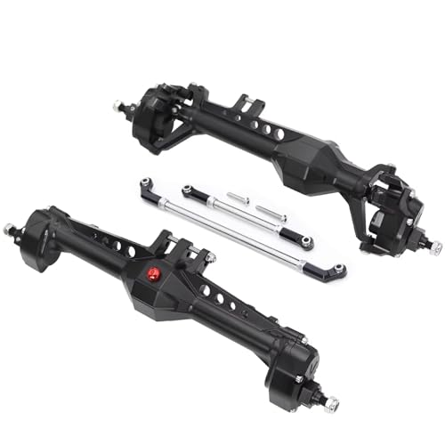 Kompatibel Mit Vanquish VS4-10 Für Phoenix 1/10 RC Crawler Car Upgrade-Teile Aluminium Vorne Hinten Portalachse Komplettset RC-Autozubehör(Black,1set) von SYFDGDV