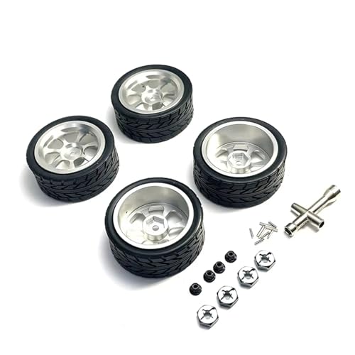 Kompatibel Mit WLToys 1 1 1 8 124016 124017 124018 124019 144001 A959 RC-Autozubehör Und Anderen Metall-Upgrade-Rädern RC-Autozubehör(White) von SYFDGDV