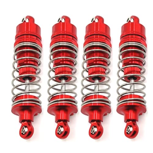 Kompatibel Mit WLtoys 104016 104018 1/10 RC-Auto-Upgrade-Teile Metallhydraulik Extern Für Federstoßdämpfer RC-Autozubehör(Red) von SYFDGDV