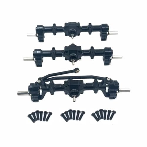 Kompatibel Mit WPL B16 B36 1/16 RC-Auto-Upgrade-Zubehörteile Metall-Sechsradantrieb, Vorder-, Mittel- Und Hintertürachsen RC-Autozubehör(Black) von SYFDGDV