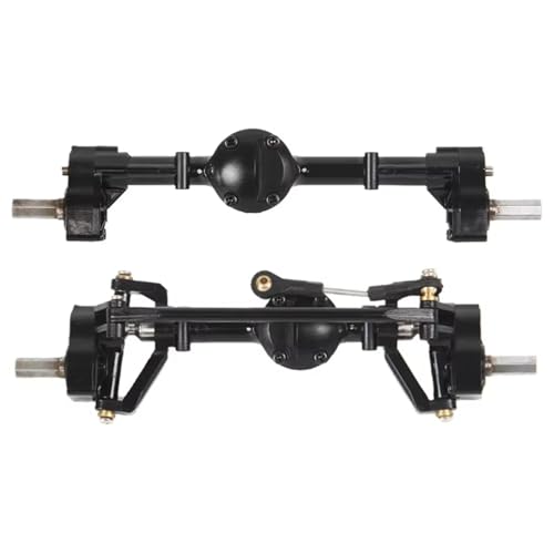 Kompatibel Mit WPL C14 C24 C24-1 C34 C44 B14 B24 1/16 RC Car Upgrade Teile Zubehör Vordere Und Hintere Portalachse Mit Metallantriebswelle RC-Autozubehör(A) von SYFDGDV