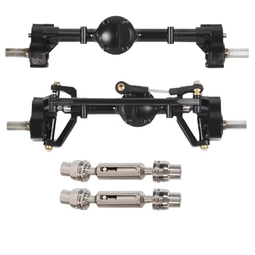Kompatibel Mit WPL C14 C24 C24-1 C34 C44 B14 B24 1/16 RC Car Upgrade Teile Zubehör Vordere Und Hintere Portalachse Mit Metallantriebswelle RC-Autozubehör(B) von SYFDGDV