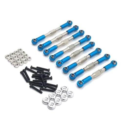 Kompatibel Mit WPL Für MN Für Henglong Für JJRC 1/16 RC-Auto-Upgrade-Modifikationszubehörteile, Verstellbare Zugstange Aus Metall RC-Autozubehör(Blue) von SYFDGDV