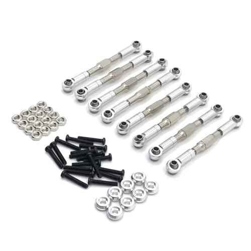 Kompatibel Mit WPL Für MN Für Henglong Für JJRC 1/16 RC-Auto-Upgrade-Modifikationszubehörteile, Verstellbare Zugstange Aus Metall RC-Autozubehör(Silver) von SYFDGDV
