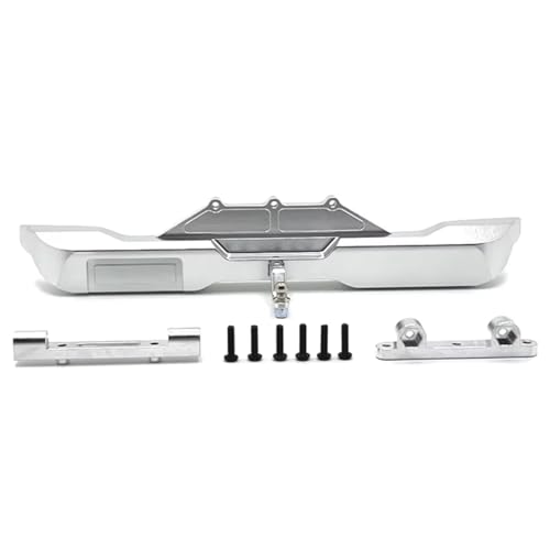 Kompatibel Mit Wltoys 104006 104010 104020 104026 1/10 RC-Auto-Upgrade-Teile Zubehör Metall-Heckstoßstangendekoration RC-Autozubehör(Silver) von SYFDGDV
