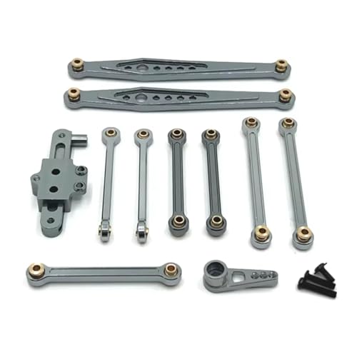 Kompatibel Mit Wltoys 124006 12423 12427 12428 1/12 RC-Autozubehör Metall-Lenkungsbaugruppe Verbindungsstange Servoarm-Kit RC-Autozubehör(Gray) von SYFDGDV