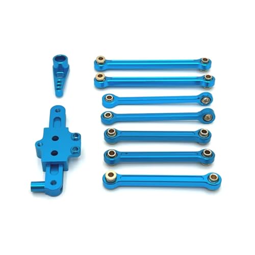 Kompatibel Mit Wltoys 124006 12423 12427 12428 12429 1/12 RC-Autozubehör Metalllenkung Verbindungsstange Servoarm-Kit RC-Autozubehör(Blue) von SYFDGDV