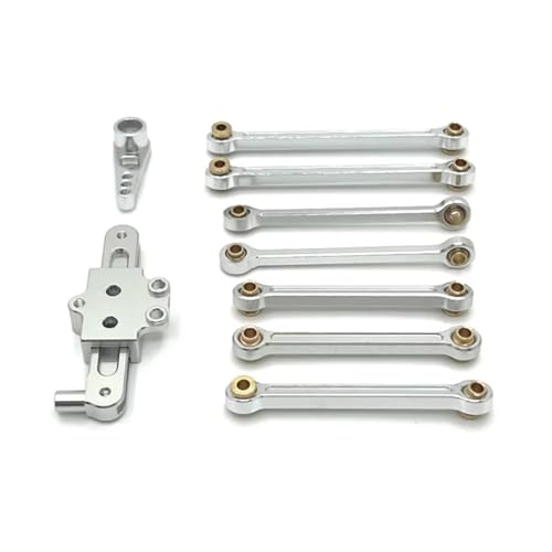 Kompatibel Mit Wltoys 124006 12423 12427 12428 12429 1/12 RC-Autozubehör Metalllenkung Verbindungsstange Servoarm-Kit RC-Autozubehör(Silver) von SYFDGDV