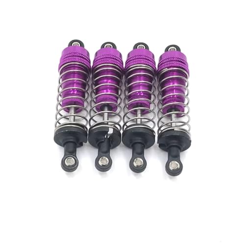 Kompatibel Mit Wltoys 124019 124018 144001 RC-Auto-Upgrade-Teile Ersatzzubehör 4-teiliger Metall-Stoßdämpferdämpfer RC Auto Upgrade-Teile(Purple) von SYFDGDV