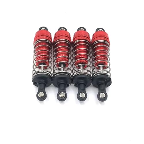Kompatibel Mit Wltoys 124019 124018 144001 RC-Auto-Upgrade-Teile Ersatzzubehör 4-teiliger Metall-Stoßdämpferdämpfer RC Auto Upgrade-Teile(Red) von SYFDGDV