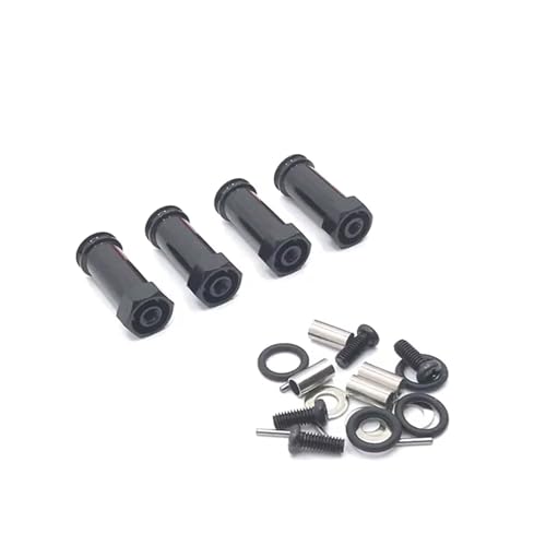 Kompatibel Mit Wltoys 12423 12428 12427 12429 Für Feiyue FY01 FY02 FY03 FY08 1/12 RC Autoteile 4 Stück 30 Mm Verlängerter Rad-Sechskant-Nabenadapter RC-Autozubehör(Black) von SYFDGDV