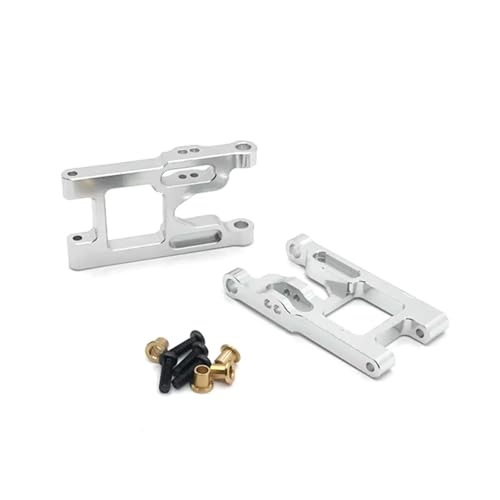 Kompatibel Mit Wltoys 12428 FY03 RC-Auto-Upgrade-Teile, 2 Stück Vorderradaufhängungsarme Aus Aluminiumlegierung Mit Schrauben RC-Autozubehör(Silver) von SYFDGDV