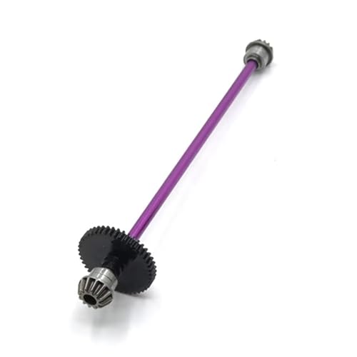 Kompatibel Mit Wltoys 144001 144002 144010 1/14 RC Car Upgrade Parts Center Drive Shaft Assembly Steel Reduction Gear 27T Motor Gear RC-Autozubehör(Purple) von SYFDGDV
