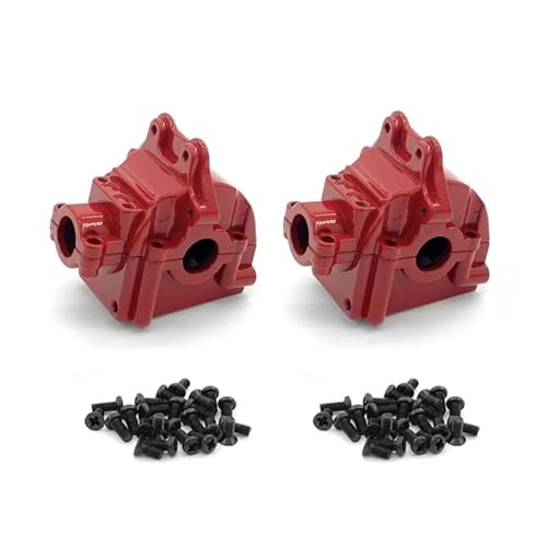 Kompatibel Mit Wltoys 144001 144002 144010 124016 124019 RC-Autos, Upgrade-Teile, Metallgetriebegehäuse, Differentialgehäuse, Getriebe RC Auto Upgrade-Teile(Red,2pcs) von SYFDGDV