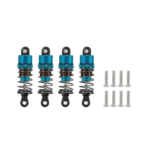 RC Cars Stoßdämpfer 1/10 RC Truggy Für Buggy Monster Trucks Auf Der Straße Für Touring Drift Autos Teile Öl Einstellbar 52mm-120mm Stoßdämpfer(Blue,55mm) von SYFDGDV