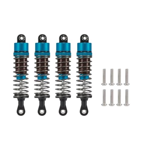 RC Cars Stoßdämpfer 1/10 RC Truggy Für Buggy Monster Trucks Auf Der Straße Für Touring Drift Autos Teile Öl Einstellbar 52mm-120mm Stoßdämpfer(Blue,75mm) von SYFDGDV