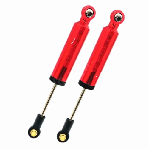RC Cars Stoßdämpfer Kompatibel Mit AXIAL Für SCX10 Für TRX4 1/10 RC Crawler Autoteile 2 Stück 100 Mm Aluminium-Ölstoßdämpfer Dämpfer Intern Für Feder(Red) von SYFDGDV