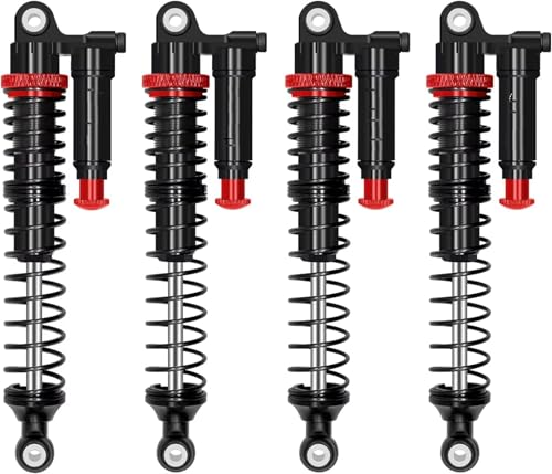 RC Cars Stoßdämpfer Kompatibel Mit Axial Für SCX10 Für TRX4 Für TRX6 D90 1/10 RC Crawler Car Upgrade-Teile 100 Mm Verstellbarer Huckepack-Stoßdämpfer(Black) von SYFDGDV