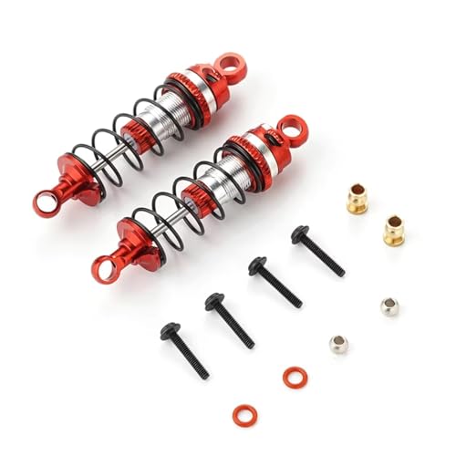 RC Cars Stoßdämpfer Kompatibel Mit LOSI Für Mini -B Für Mini-T 1/16 RC Offroad-Auto-Upgrade-Teile, Ersatzzubehör, Stoßdämpfer Vorne Mit Gewinde(Red) von SYFDGDV